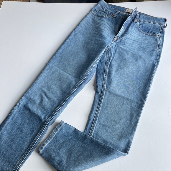 Everlane Blue Straight Leg High Waisted Jeans - Picture 11 of 13